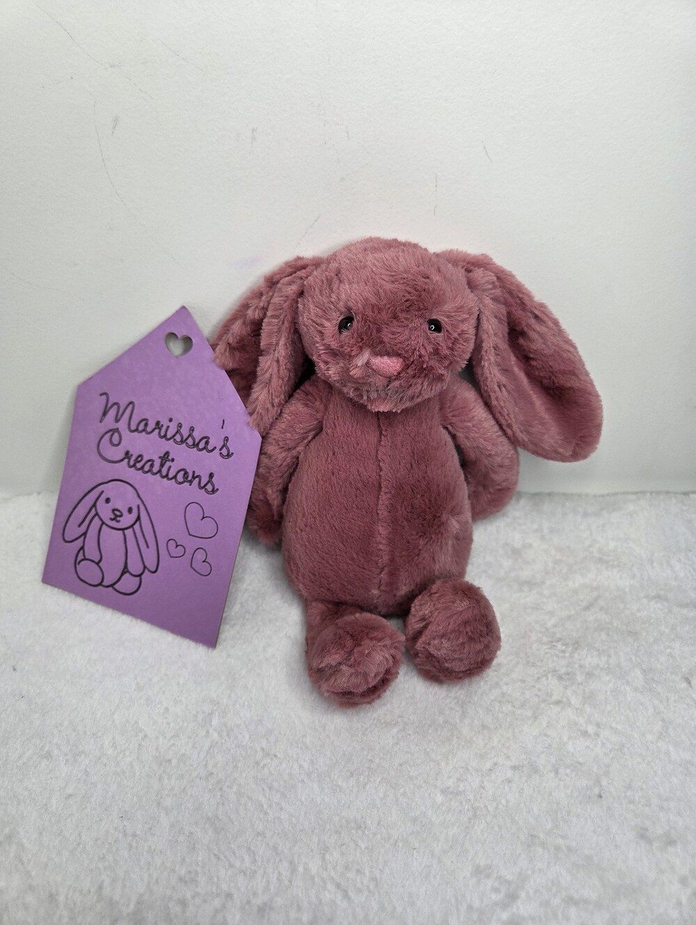 NWOT Customized Jellycat Small Bashful Bunny "Dusty"